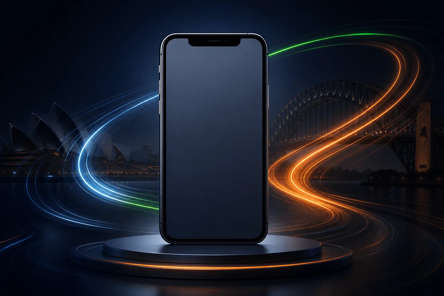 Slotozen mobile browser access concept on a phone with dark navy and orange lighting